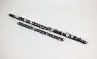 Lot 110 - A rosewood cased flute by J. Wallis, 135...