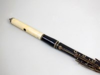 Lot 111 - An Italian rosewood and ivory flute by...