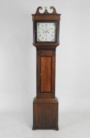 Lot 135 - A George III oak thirty hour longcase clock...