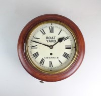 Lot 142 - An English dial clock late 19th/early 20th...