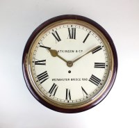 Lot 143 - An English dial clock, late 19th /early 20th...