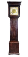 Lot 151 - A George III oak cottage longcase clock, late...