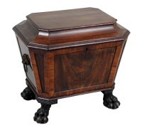 Lot 174 - A Regency mahogany cellerette of sarcophagus...