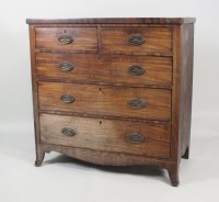 Lot 181 - A George III mahogany chest of drawers, late...