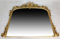 Lot 209 - A large Victorian gilt gesso framed overmantel...