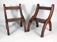 Lot 216 - A set of five Victorian gothic pine church...