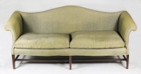 Lot 226 - A George III mahogany camel back settee, late...