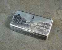 Lot 1 - A Russian niello silver box, stamped 'EB 84',...