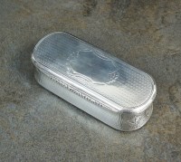 Lot 2 - A Victorian silver oval box, George Unite,...