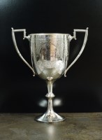 Lot 11 - An Edwardian two handled silver trophy cup, I...