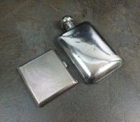 Lot 33 - A Victorian silver hip flask, London 1893,...