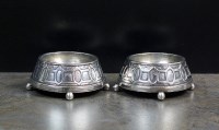 Lot 50 - A pair of George III silver salts, London 1807,...