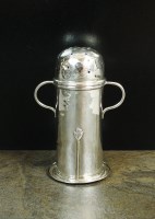 Lot 62 - An Arts and Crafts silver sugar caster, Albert...