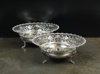 Lot 72 - A pair of silver bon bon dishes, James Dixon &...