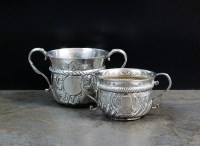 Lot 95 - A Britannia standard silver porringer, makers...