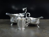 Lot 109 - A silver sauce boat, Jay, Richard Attenborough...