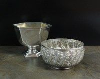 Lot 110 - A silver sugar bowl, Stokes & Ireland Ltd,...