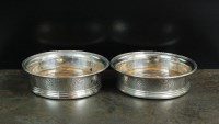 Lot 119 - A pair of George III silver mounted wine...