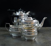 Lot 121 - A four piece silver tea service, S Blanckensee...