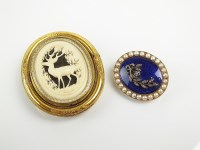 Lot 178 - A late 19th century blue enamel, pearl and...