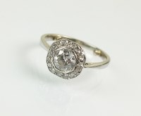 Lot 252 - An Art Deco diamond cluster ring, designed as...