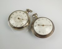 Lot 321 - A George IV silver pair cased fusee pocket...