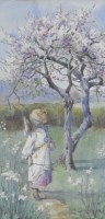 Lot 357 - Edith Alice Cubitt (fl.1900-1940) Blossom Tree...