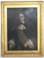 Lot 392 - English School, late 17th century Portrait of...