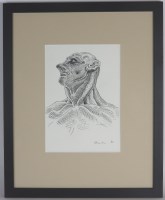 Lot 427 - Peter Howson (B.1958) Head and shoulder study...