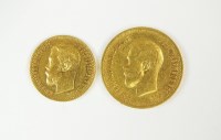 Lot 480 - Russia, Nicolas II, ten rouble gold coin,...