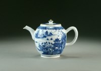 Lot 28 - A Chinese blue and white teapot and cover,...