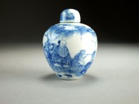 Lot 35 - A Chinese blue and white miniature jar and...