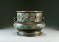 Lot 145 - A Chinese cloisonne bronze jardiniere, Qing...