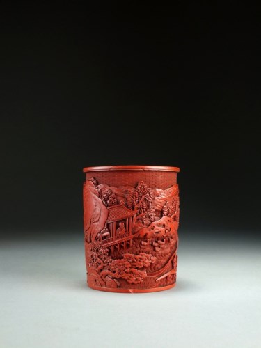 Lot 158 - An exceptional Chinese cinnabar lacquer 'Wang...