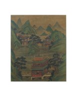 Lot 187 - A set of eight Chinese paintings on silk, late...