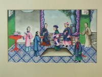 Lot 188 - Four Chinese paintings on pith paper, 19th...