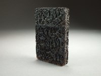 Lot 199 - A Chinese carved tortoiseshell card case, 19th...