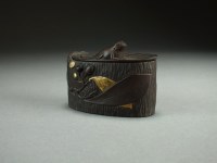 Lot 251 - A Japanese parcel gilt carved hardwood box and...