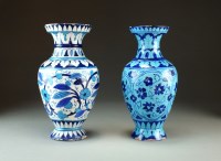 Lot 266 - Two Indian Multan pottery vases, 19th Century,...