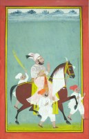 Lot 272 - An Indian portrait miniature of a Mewar ruler,...