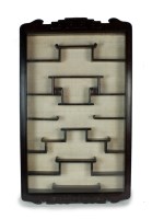 Lot 281 - A Chinese glazed hardwood scholar's cabinet,...