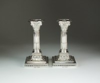 Lot 5 - A pair of Victorian silver mounted Corinthian...
