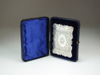Lot 21 - A cased Victorian silver card case, Joseph...