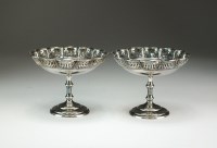Lot 31 - A pair of silver pedestal bon bon dishes,...