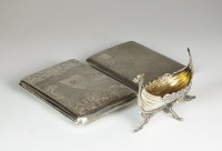 Lot 39 - A combined silver aide memoire and card case,...