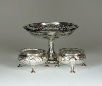 Lot 41 - A pair of George III silver salts, W*, London...