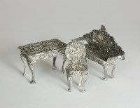 Lot 48 - A suite of miniature silver furniture, Da-mar...