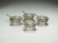 Lot 55 - A set of four Victorian silver shell moulded...
