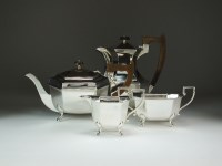 Lot 63 - A four piece silver tea service, Emile Viner,...