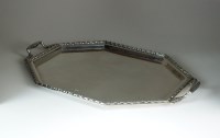 Lot 65 - A George V silver two handled tray, Lee &...